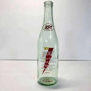 Vintage Jolt Cola Bottle Salutes Desert Storm Soldiers
